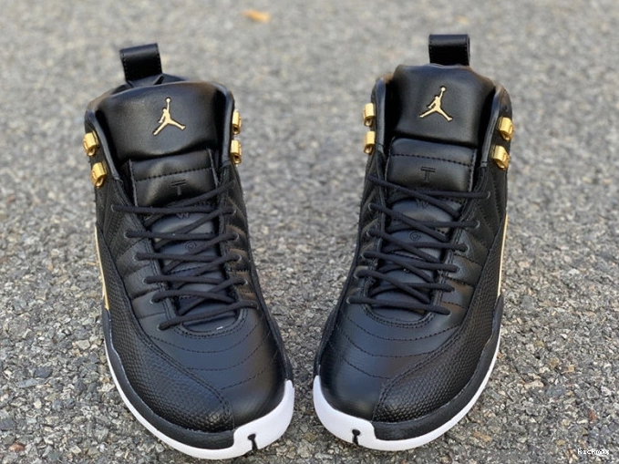 Rep AO6068-007 Black 'Reptile' Retro Gold-White Air 12 Metallic Jordan 0627